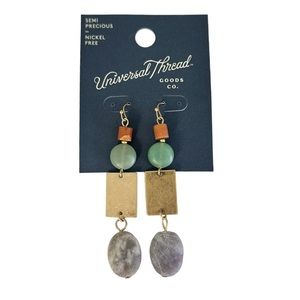NEW Semi-Precious Stone Dangle Earrings Universal Thread